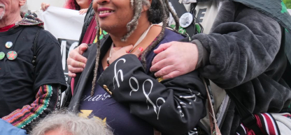 Plant medicine advocacy at a public demonstration